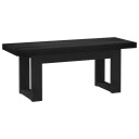 vidaXL Spisebenk NOAIN 120 x 41 x 45 cm Massiv furu Svart