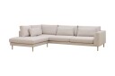 Florenz 4 seters Venstrevendt L formet Sjeselongsofa i Stoff   Beige