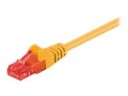 MicroConnect - Nettverkskabel - RJ-45 (hann) til RJ-45 (hann) - 25 cm - 6 mm - UTP - CAT 6 - rund, uten hindringer, flertrådet - gul