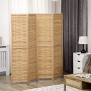 4 delt skjerm romdeler 160 x 170 cm skillevegg sammenleggbar personvernskjerm romdeler laget av bambus personvernskjerm for