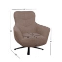 Lenestol HOME4YOU Helga 150x47,5xh84 cm furu   lysebrun
