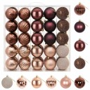 vidaXL Juleballsett 50 stk. Champagne og brun 8 cm Polystyren