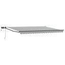 vidaXL Manuell utvidbar markise med LED lamper 4 × 3 m