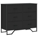  Kommode svart 91x35,5x74,5 cm konstruert tre 8721102834684