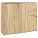 vidaXL Skjenk sonoma eik 91x29,5x75 cm konstruert tre