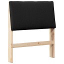  Polstret sengegavl Svart 80 cm Massiv furu