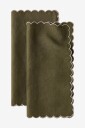 Ellos Home   Servietter Malva Scallop 40x40 cm 2 pk   Grønn