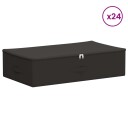 vidaXL Lagringsboks 24 pcs Antrasitt 70 x 40 x 18 cm Ikke-vevd stoff