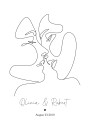 Couple Names Personalized Plakat Plakat / 40x50cm