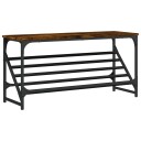  Skohylle røkt eik 90x30x45 cm konstruert tre 8721012123922