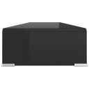 vidaXL TV-benk glass svart 110x30x13 cm