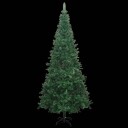 vidaXL Kunstig juletre med LED og kulesett L 240 cm grønn