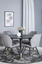 Venture Home   Spisegruppe Dipp med 4 stk stoler Gemma   Svart
