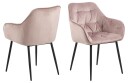 Bruks spisestuestoler med armlener rosa.