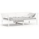 vidaXL Dagseng hvit 100x200 cm heltre furu 8721012429963