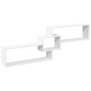  Veggskap 158x18x53 cm hvit konstruert tre