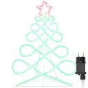  Julekongleformet lys med 144 LED Flerfarget 80 x 56 cm PVC