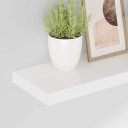 vidaXL Flytende vegghyller 2 stk h?yglans hvit 50x23x3,8 cm MDF