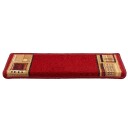 vidaXL Selvklebende trappematter 5 stk 65x21x4 cm rød