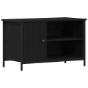  TV benk Svart Eik 80x40x50 cm Konstruert Tre og Stål