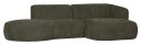 WOOOD Polly Sofa m. chaiselong, Høyre, Grønn   Unoliving