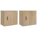 vidaXL Veggmonterte nattbord 2 stk sonoma oak 50x30x47 cm