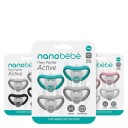 Nanobébé Active Flexy Pacifier Turquoise /Grey 4m+ 4pcs