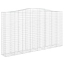 vidaXL Gabionkurver buede 2 stk 400x50x220/240 cm galvanisert jern