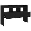 vidaXL Skjenk svart 105x30x70 cm sponplate