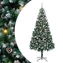  Kunstig juletre med 300 LED grønn 240 cm PVC og Stål og Plast