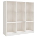 vidaXL Bokhylle/romdeler hvit 104x33,5x110 cm heltre furu
