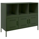  Skjenk olivengrønn 100,5x39x79 cm stål 8721102390562