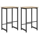vidaXL Barstol 2 stk. Sonoma eik 40 x 32 x 64 cm Konstruert tre
