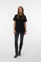 Vero Moda   Topp Vmbrit Ss O Neck Lace T Shirt Jrs   Svart