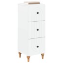 vidaXL Skuffeskap Hvit 33 x 34,5 x 90 cm Konstruert tre