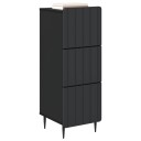 vidaXL Skuffeskap Svart 33 x 34,5 x 92 cm Konstruert tre