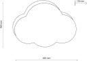 TK Lighting Cloud taklampe beige 63 cm lang tekstil sky E27