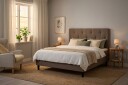 Dream komplett sengesett 150x200 cm asymmetriske knapper - Brun