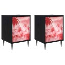 vidaXL Nattbordskap AACHEN 2 stk. Svart eik 36 x 33 x 51 cm