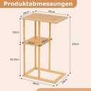 Bambus sidebordsett – kompakt oppbevaring i to etasjer