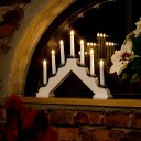 Adventstake Gnosjö Konstsmide 7L med Mansjetter H30 Hvit, LED