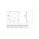 Flexit Dekkplate 200x200 mm Sort