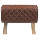 vidaXL benk 60 x 30 x 45 cm Ekte Lær Brun diamant