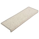 vidaXL Selvklebende trappematter sisal-utseende 15 stk 65x21x4cm beige