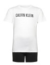Calvin Klein Knit Pj Set Ss+Short White 152 164