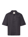 Calvin Klein Ss Linen Lyocell Camp Relaxed Sh - Purple - M