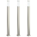 vidaXL Pullertlamper 3 stk 110 cm rustfritt stål IP44