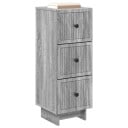 vidaXL Skuffeskap Grå sonoma 33 x 34,5 x 90 cm Konstruert tre