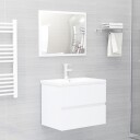 vidaXL Servantskap hvit 60x38,5x45 cm sponplate