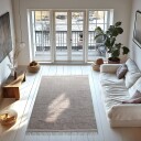 Ryetepper   Celina Natural Cotton Shaggy taupe/lavendel Størrelse: 200 x 290 cm